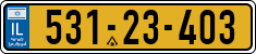 License plate of Israel, Regular plates