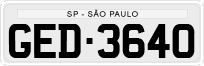 License plate of Brazil, Private owners (1990)