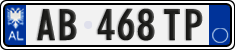 License plate of Albania, Cars (2011)