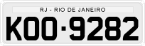License plate of Brazil, Private owners (1990)