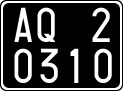 License plate of Italy, Cars (1927 year series)
