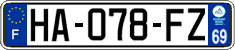 French license plate, SIV (ordinary)