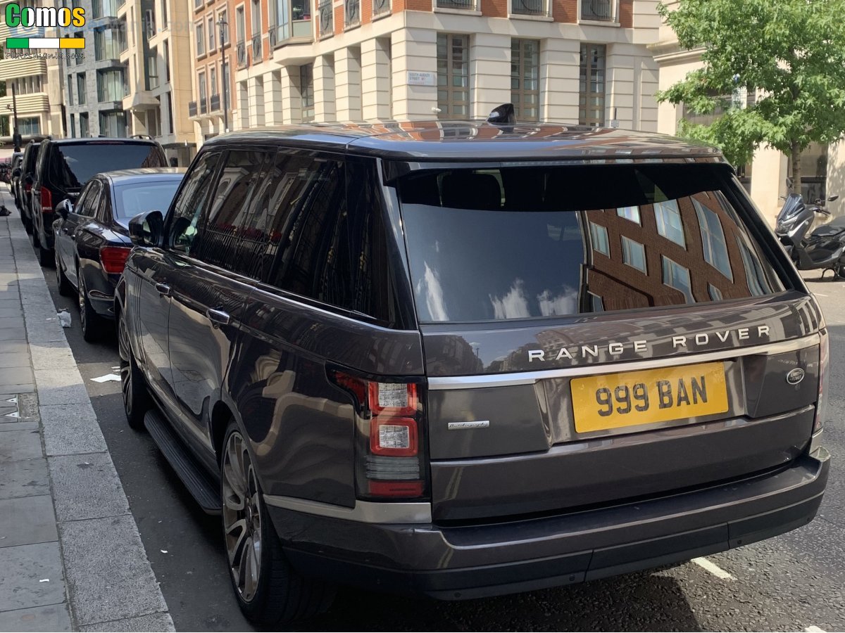 999BAN, License plate without vehicle 