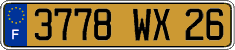 French license plate, FNI