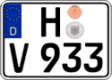 German license plate, Regular plates