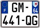 French license plate, SIV (ordinary)