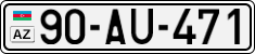 License plate of Azerbaijan, Cars