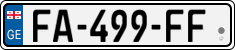 License plate of Georgia, Cars (2014)