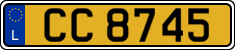 License plate of Luxembourg, 2003 year system