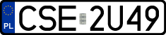 License plates of Poland, Regular car plates