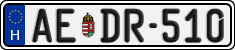 license plates of Hungary, Regular plates (2022)