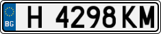 License plate of Bulgaria, Cars