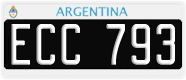License plate of Argentina, Cars (1995, ABC 123)
