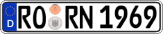 German license plate, Regular plates