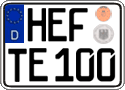 German license plate, Regular plates