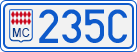 License plate of Monaco, Cars