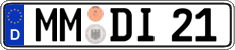 German license plate, Regular plates