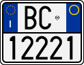 License plate of Italy, Motorcycles (1994 year series)