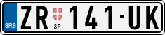 License plate of Serbia, Cars