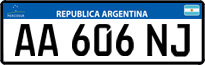 License plate of Argentina, Cars (Mercosur, AB 123 CD)