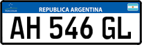 License plate of Argentina, Cars (Mercosur, AB 123 CD)