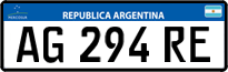 License plate of Argentina, Cars (Mercosur, AB 123 CD)