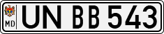License plate of Moldova, Cars (1992)
