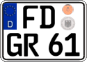 German license plate, Regular plates