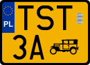 License plates of Poland, Oldtimers