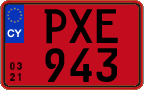 License plate of Cyprus, Rental cars