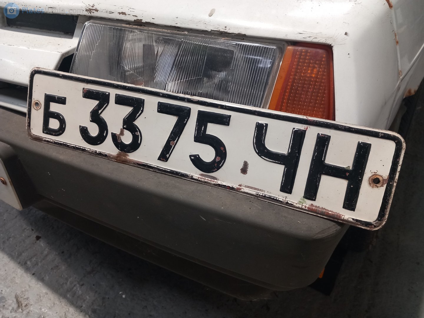 б 3375 ЧН, License plate without vehicle 