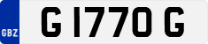 License plate of Gibraltar, Regular car plates (G 1234 A)