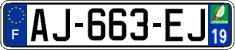 French license plate, SIV (ordinary)