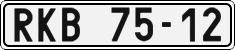 License plate of the Czech Republic, Cars (1960)
