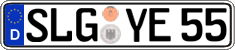 German license plate, Regular plates