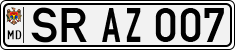 License plate of Moldova, Cars (1992)