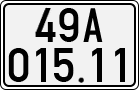 License plate of Vietnam, Cars