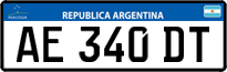 License plate of Argentina, Cars (Mercosur, AB 123 CD)
