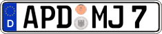 German license plate, Regular plates
