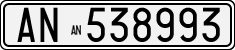 License plate of Italy, Cars (1927 year series)