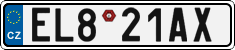 License plate of the Czech Republic, Electric vehicles