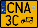 License plates of Poland, Oldtimers