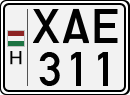 license plates of Hungary, Cars (1990)