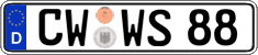 German license plate, Regular plates