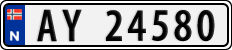 License plate of Norway, Cars