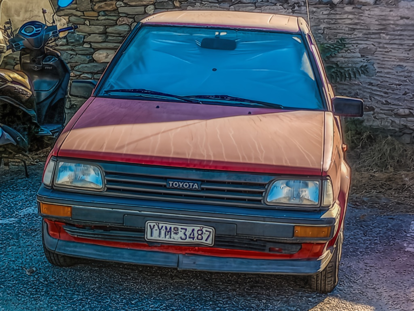 YYM-3487, Toyota Starlet 3rd gen 5-door Hatch (P70), 1984–1989