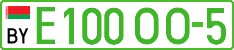 License plate Belarus, Electric vehicles (cars)