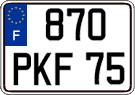 French license plate, FNI