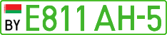 License plate Belarus, Electric vehicles (cars)