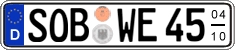 German license plate, Seasonal plates